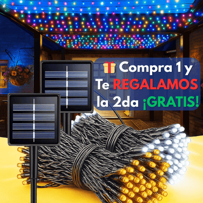 Luces Solares Navideñas - Decora SIN gastar un peso en Servicio de Luz  (Total 40 metros) 🎄