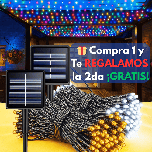 Luces Solares Navideñas - Decora SIN gastar un peso en Servicio de Luz  (Total 40 metros) 🎄