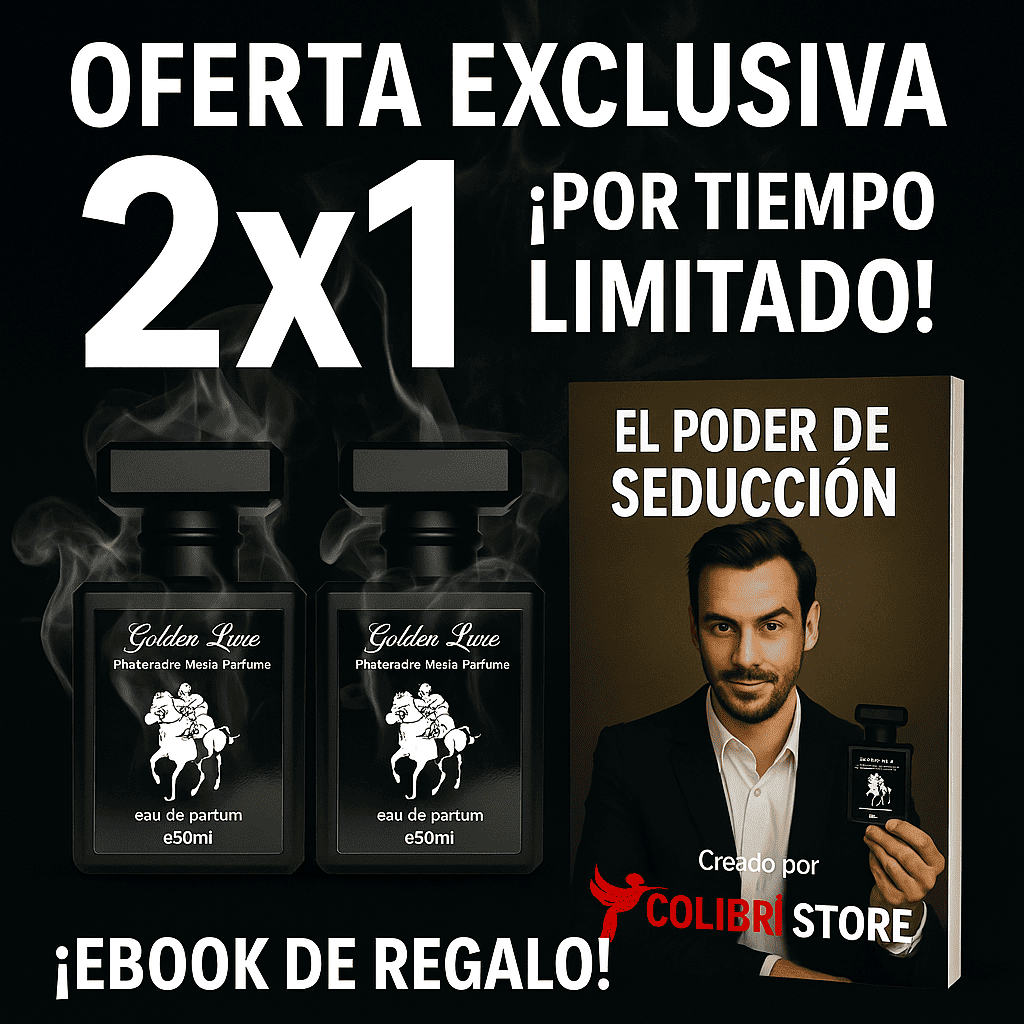🧲 Golden Lure™ 2x1 + Ebook de Regalo | Perfume de feromonas para Atraer y Conquistar